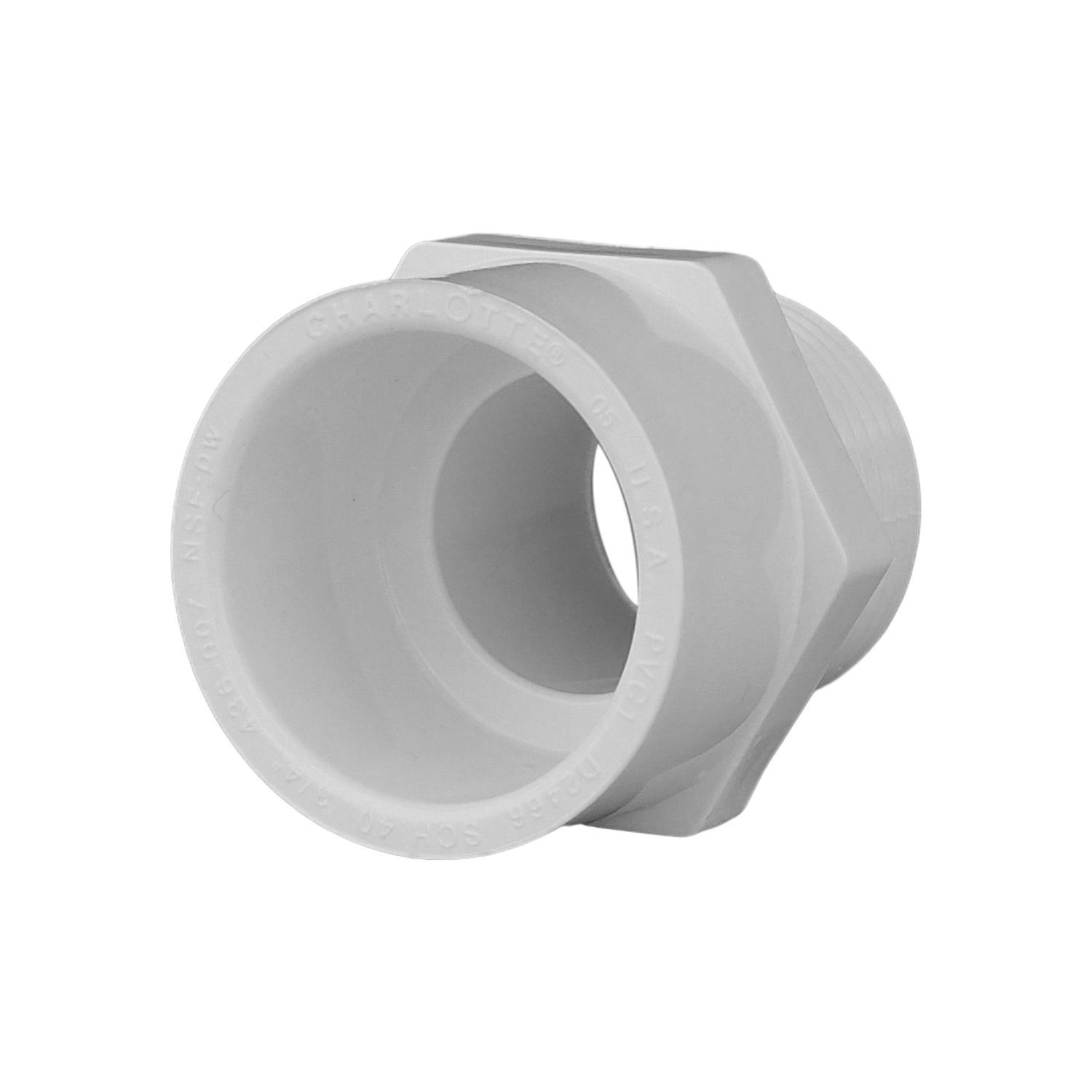 Charlotte Pipe Schedule 40 3/4 In. Slip X 3/4 In. D MPT PVC Pipe ...