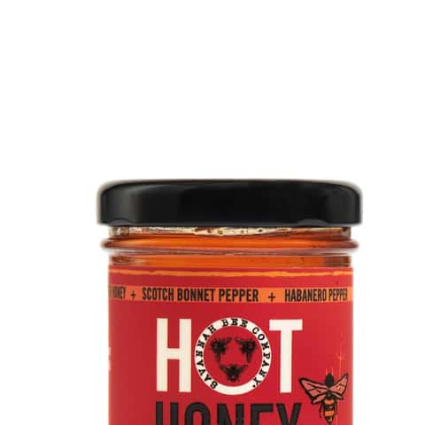 Savannah Bee Company Honey, Wildflower Honey + Scotch Bonnet Pepper + Habanero Pepper, Hot - 12 oz