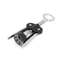 Farberware Black/Silver Plastic/Stainless Steel Wing Corkscrew