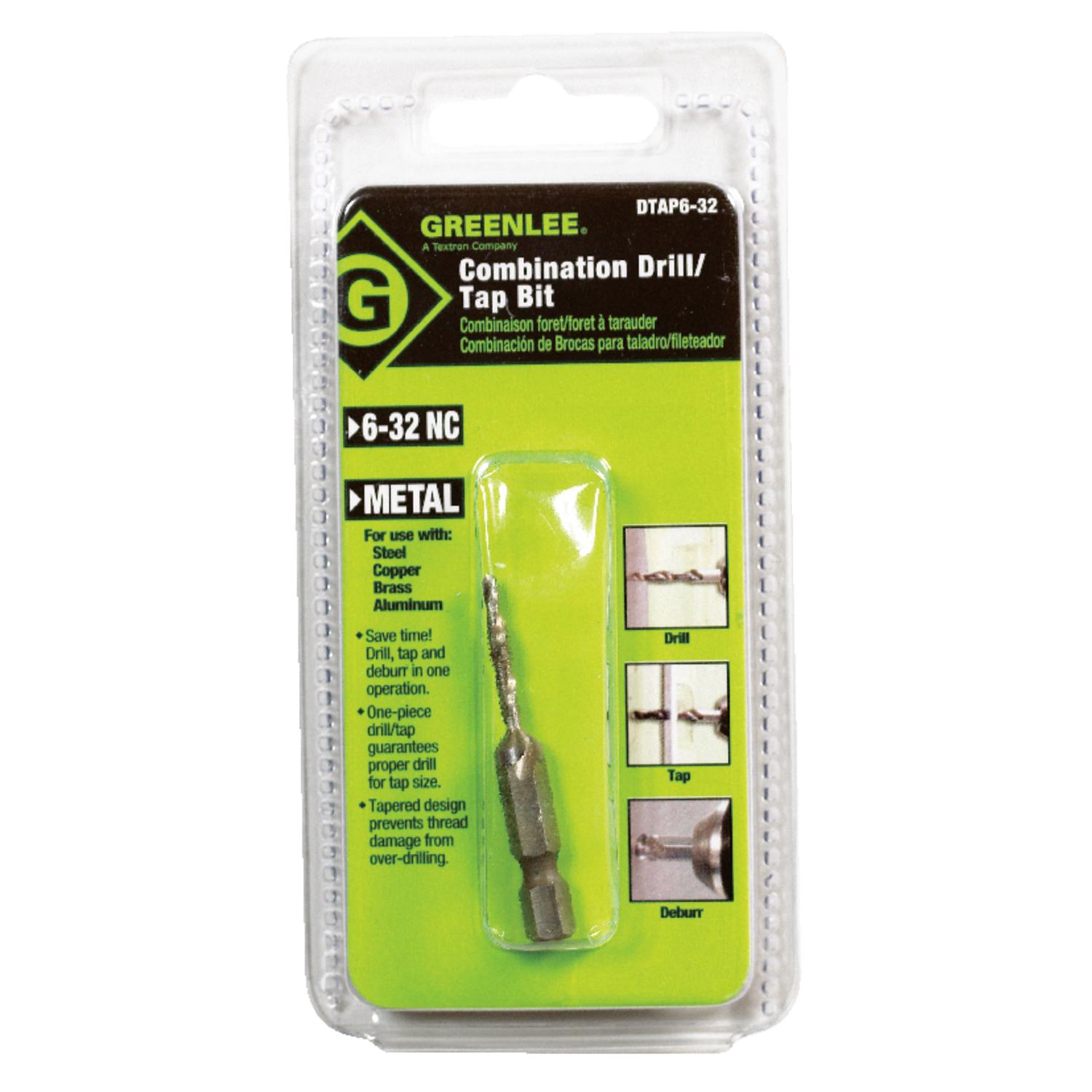 Photos - Other Power Tools Greenlee High Speed Steel Drill and Tap Bit 6-32 1 pc DTAP6-32 