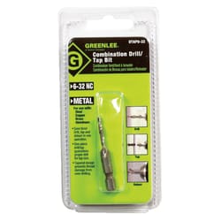 GREENLEE High Speed Steel Drill and Tap Bit 6-32 1 pc