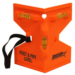 Johnson 9 in. Plastic Post and Pipe Level 3 vial