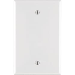 Leviton White 1 gang Nylon Blank Wall Plate 1 pk