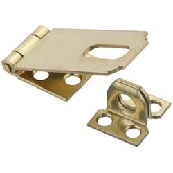 National Hardware WeatherGuard Brass-Plated Steel 2-1/2 in. L Safety Hasp 1 pk