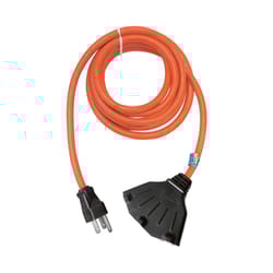 Ace Indoor or Outdoor 25 ft. L Orange Triple Outlet Cord 14/3 SJTW