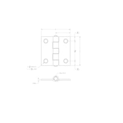 Ace 1.88 in. W X 2 in. L Zinc Plated Zinc Broad Hinge 1 pk