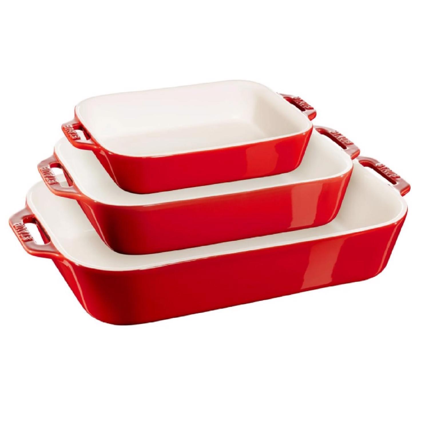 Zwilling J.A Henckels Staub Ceramic Bake Set Cherry Sansujyuku sansujyuku.com