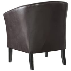 Linon Home Decor Brown Vinyl Manson Chair