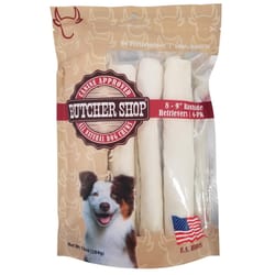 Butcher Shop All Size Dogs All Ages Rawhide Bone Natural 9 in. L 4 pk