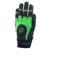 Zero Friction Men's Work Gloves Black/Lime One Size Fits Most 1 pair