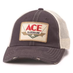 Ace Vintage Threads Headwear Logo Baseball Cap Stone/Navy One Size Fits Most