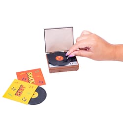 Fizz Teeny Town Jazz and Rock Tiny Turntable Black