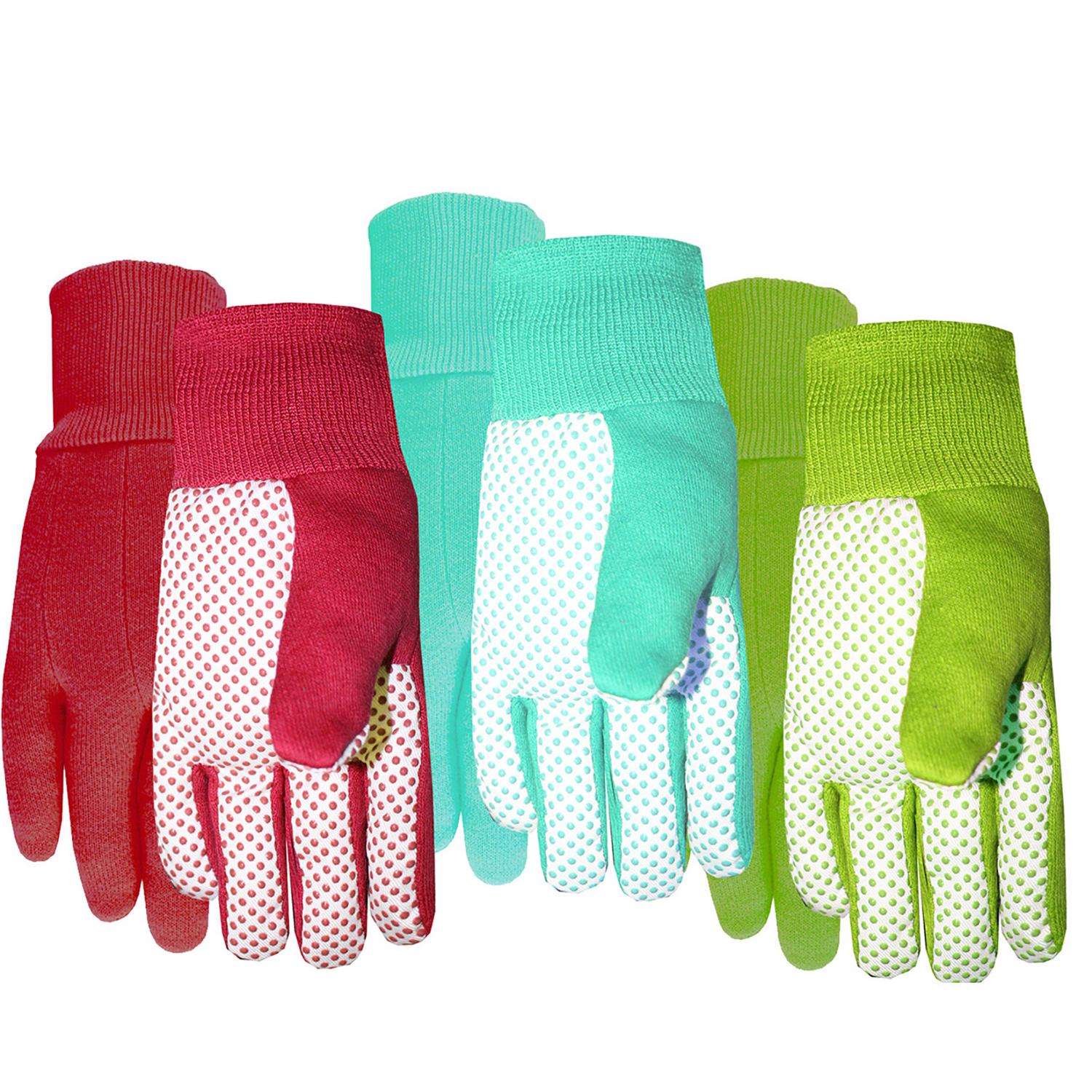 MidWest Quality Gloves L Jersey/Cotton Canvas Garden Glove Assorted