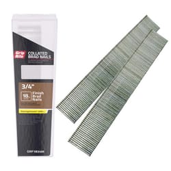 Grip-Rite 3/4 in. L X 18 Ga. Straight Strip Electro Galvanized Finish Nails 1000 pk