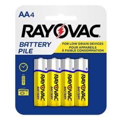 Rayovac AA Zinc Carbon Batteries 4 pk Carded