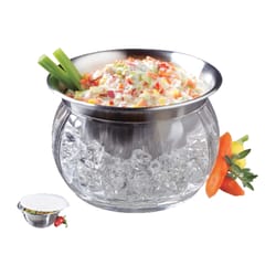 Prodyne Stainless Steel chip and dip bowl Bowl and Dip Cup on Ice 1 pk