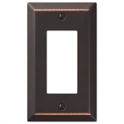 Amerelle Century Aged Bronze 1 gang Stamped Steel Decorator Wall Plate 1 pk