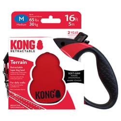 Kong Red Plastic Dog Retractable Leash Medium