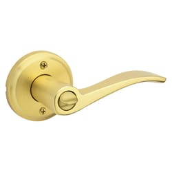 Kwikset Sedona Transitional Satin Brass Entry Lever KW1 1-3/4 in.