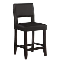 Linon Home Decor Dark Brown Polyurethane Barstool 24 in.