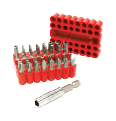 Performance Tool Assorted 1 in. L Security Bit Set Multi-Material 33 pc