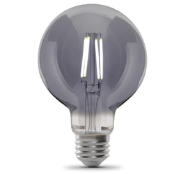Feit LED Filament G25 E26 (Medium) Filament LED Bulb Smoke Daylight 40 Watt Equivalence 1 pk