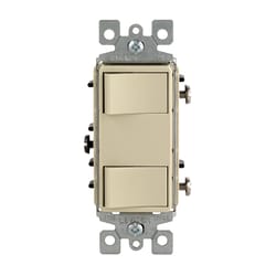 Leviton Decora 15 amps Rocker Switch Ivory 1 pk