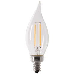 Feit Enhance CA10 (Flame Tip) E12 (Candelabra) Filament LED Bulb Daylight 60 Watt Equivalence 6 pk