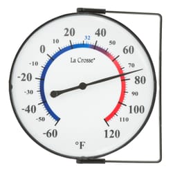 La Crosse Technology Thermometer with Bracket Metal/Plastic Multicolored 5 in.