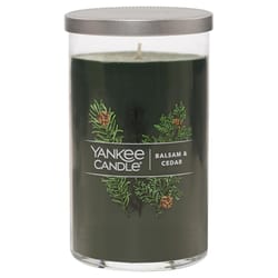 Yankee Candle Signature Green Balsam & Cedar Scent Pillar Candle 14.25 oz