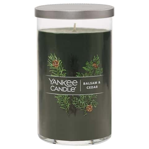 Yankee Candle Signature Green Balsam & Cedar Scent Pillar Candle 14.25 oz -  Ace Hardware