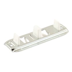 Prime-Line 4-5/8 in. L Silver/White Plastic/Steel Closet Door Guide 2 pk