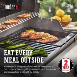 Weber Spirit Cast Iron/Porcelain Grill Top Griddle 17.5 in. L X 11.9 in. W 1 pk