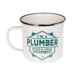 Top Guy Plumber 14 oz Multicolored Steel Enamel Coated Mug 1 pk