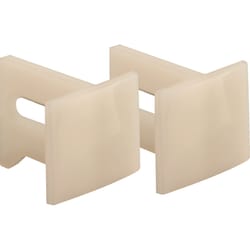 Prime-Line 1-1/16 in. L White Nylon Pocket Door Slide Guide 2 pk