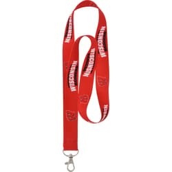 HILLMAN NCAA Polyester Multicolored Coined-Edge Split Lanyard