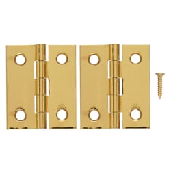 Ace 1-1/2 in. W X 1-1/4 in. L Polished Brass Brass Broad Hinge 2 pk