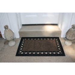 GrassWorx 18 in. W X 30 in. L Sand French Quarter Astroturf Door Mat