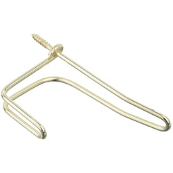 Ace 3-1/4 in. L Bright Brass Gold Brass Medium Coat and Hat Garment Hook 35 lb. per Hook lb. cap. 2