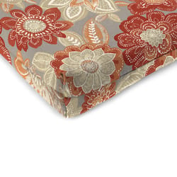 Jordan Manufacturing Multicolored Floral Polyester Seat Pad 17 in. W X 19 in. L