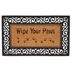 Kane Home 18 in. W X 30 in. L Beige Wipe Your Paws Coir/Rubber Door Mat