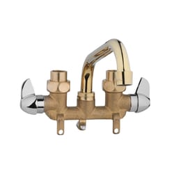 Homewerks Brass Industrial Two-Handle Bathroom Sink Faucet 3-3/8 in.