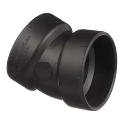 Charlotte Pipe 2 in. Hub X 2 in. D Hub ABS 22-1/2 Degree Elbow