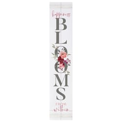P Graham Dunn Multicolored Wood 36 in. H X 7 in. L X 0.75 in. W Happiness Blooms from within Porch S