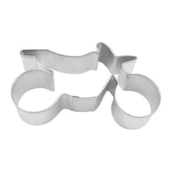 R&M International Corp 4 in. L Dirt Bike Cookie Cutter Silver 1 pc