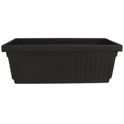 HC Companies Venetian 6.38 in. H X 18 in. W Plastic Fluted Flower Box Black