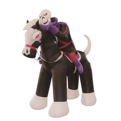 Celebrations 6 ft. Prelit Night Rider Skull Inflatable