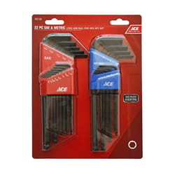 Ace Metric and SAE Hex Key Set 22 pc