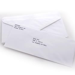 Bazic Products 4-1/8 in. W X 9-1/2 in. L No. 10 White Envelopes 50 pk