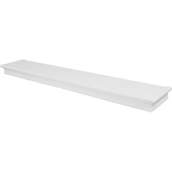 HILLMAN 2 in. H X 36 in. W X 6 in. D White Wood Floating Shelf